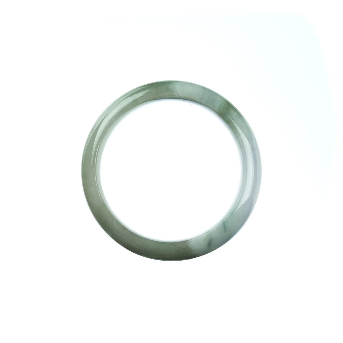 Certified Natural Green Jadeite Bangle Bracelet - Child Half Moon - Image 3