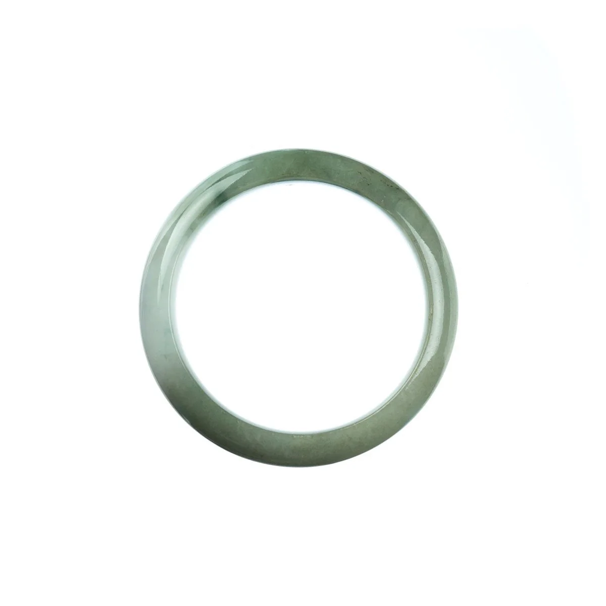 Certified Natural Green Jadeite Bangle Bracelet - Child Half Moon - Image 4