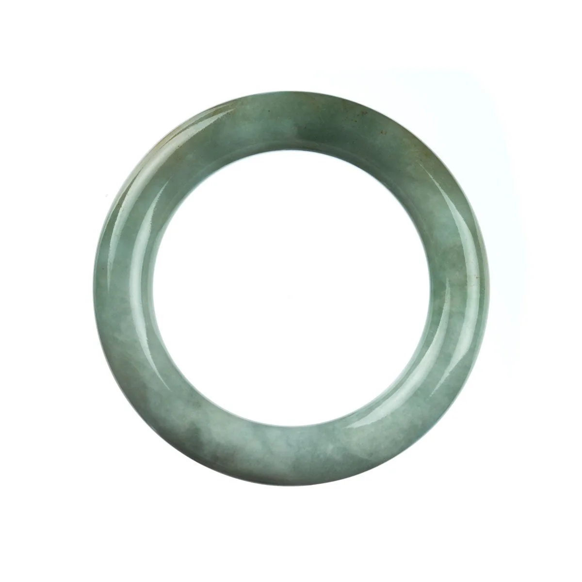 Authentic Grade A Green Traditional Jade Bracelet - 54mm Round - Image 3