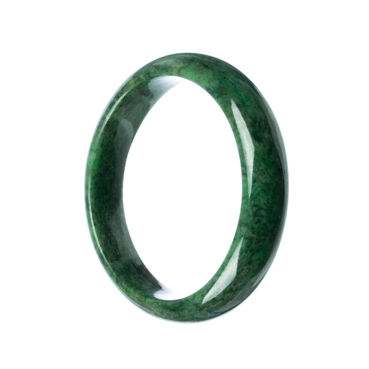 Real Natural Green Jadeite Bracelet - 63mm Half Moon - Image 2