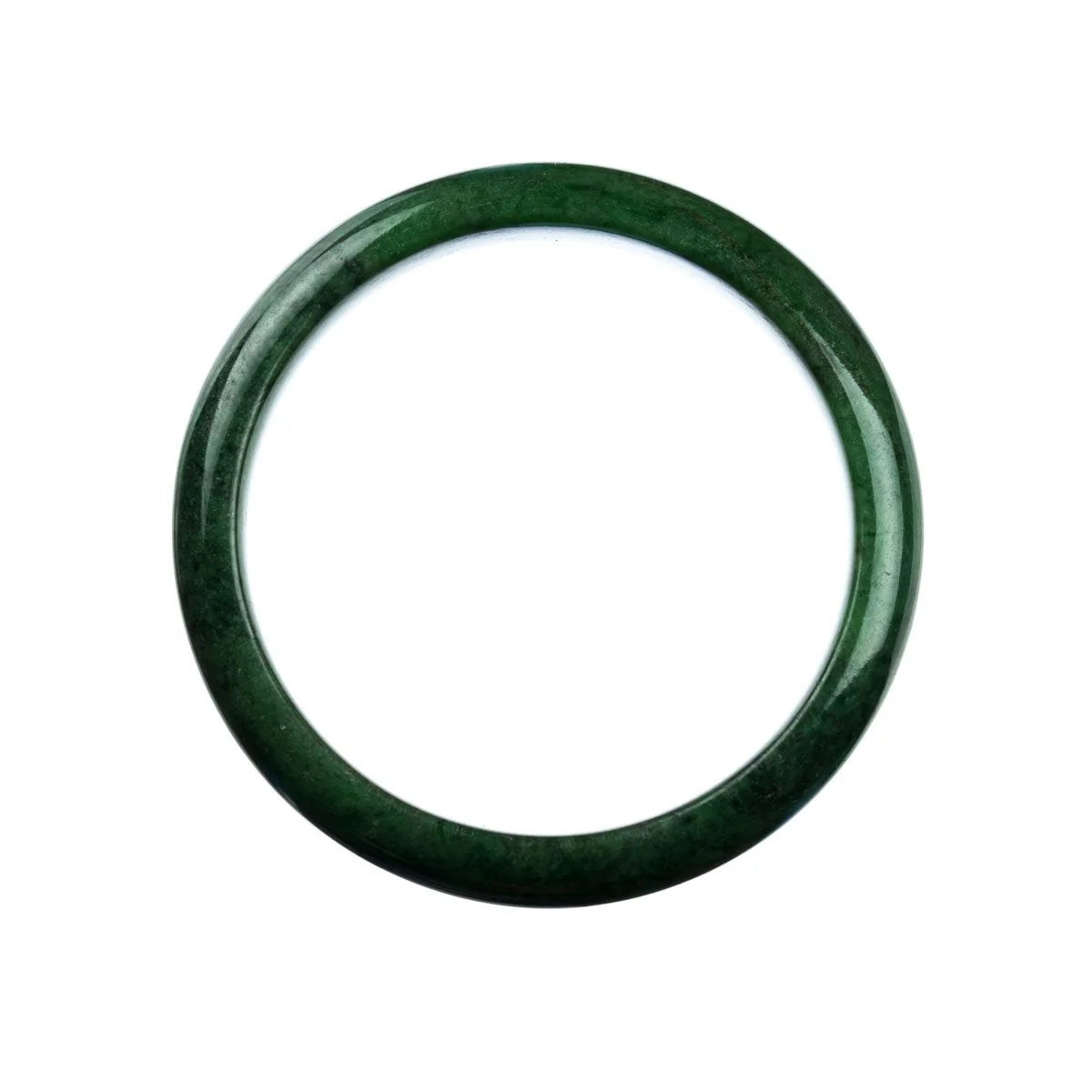 Authentic Grade A Green Burma Jade Bangle Bracelet - 63mm Half Moon - Image 5