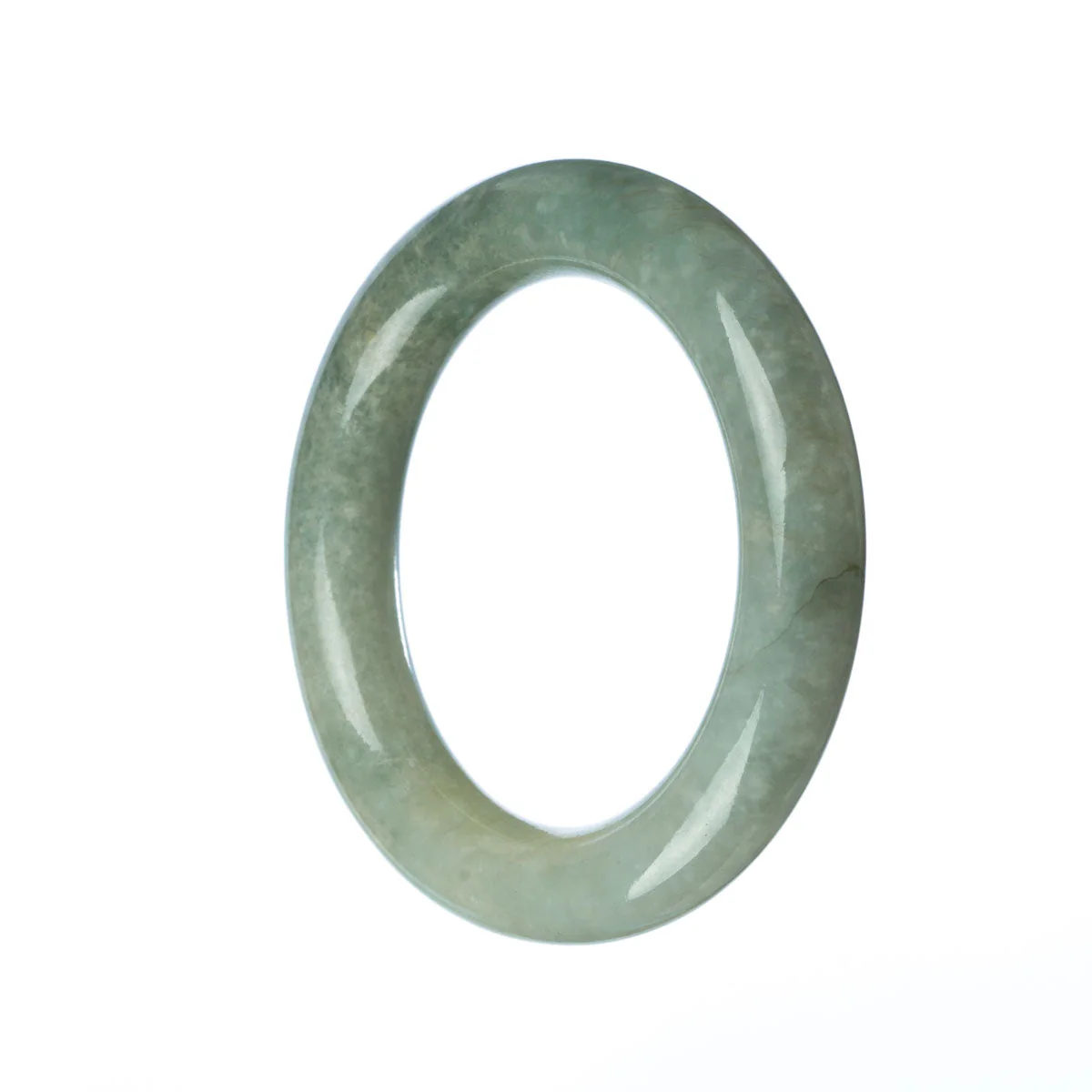 Genuine Grade A Green Burma Jade Bangle - 54mm Round