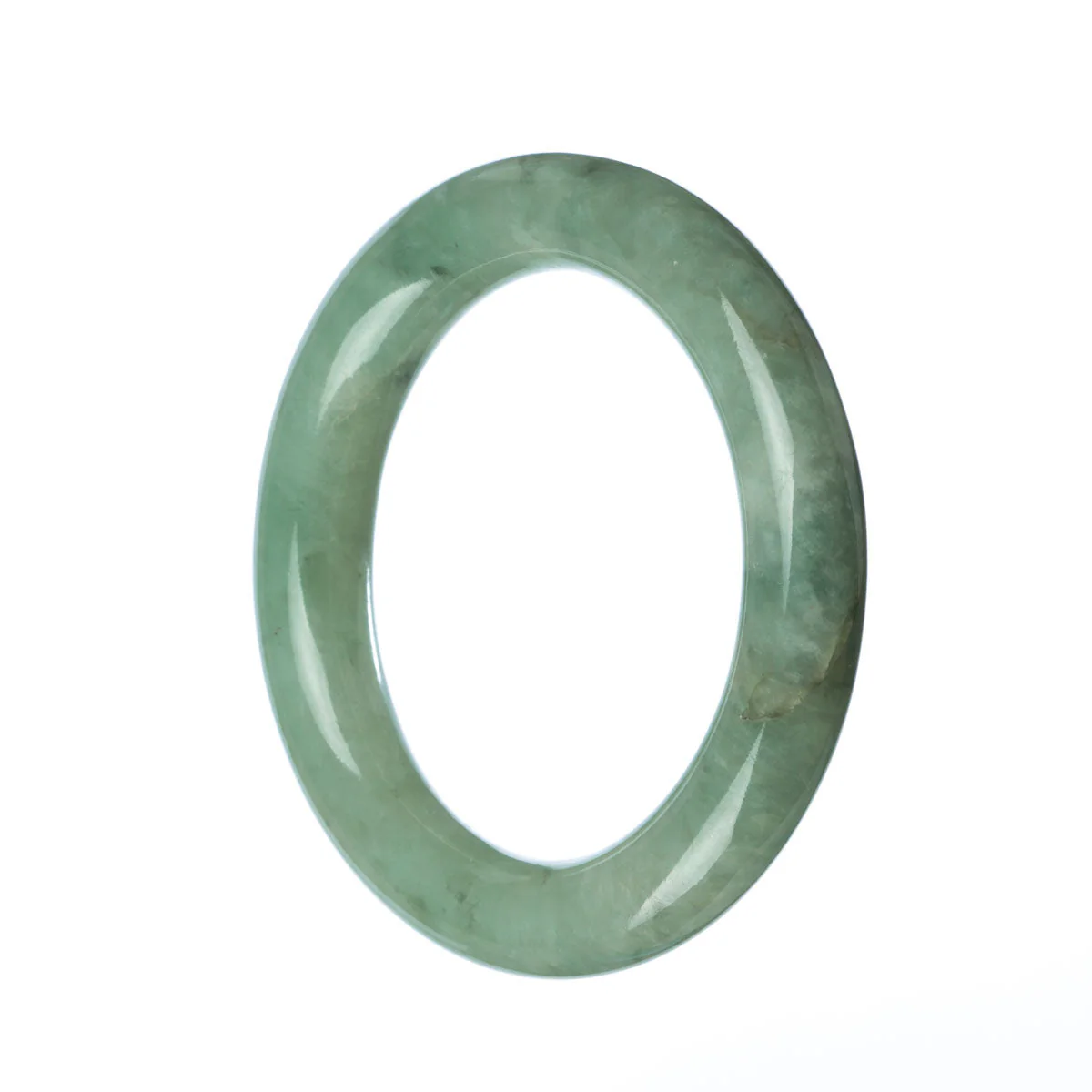 Real Grade A Green Traditional Jade Bangle Bracelet - 58mm Round