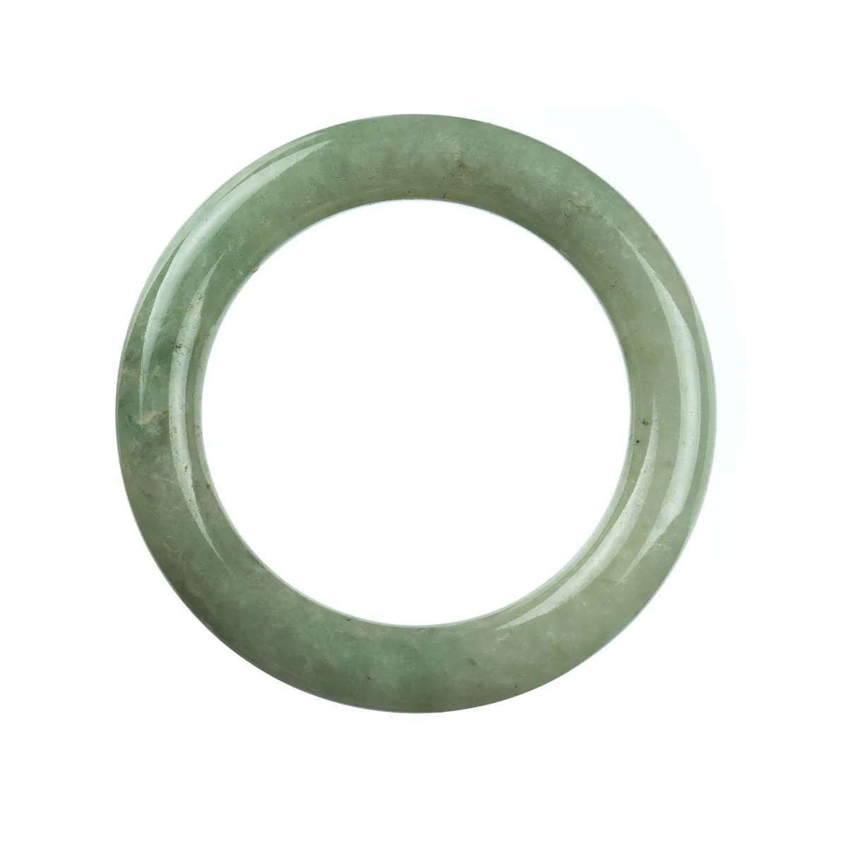 Authentic Grade A Green Jadeite Bracelet - 58mm Round - Image 4