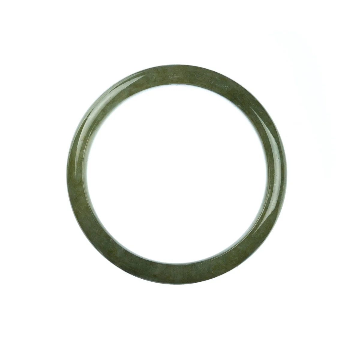Genuine Grade A Green Jadeite Bracelet - 57mm Half Moon - Image 4