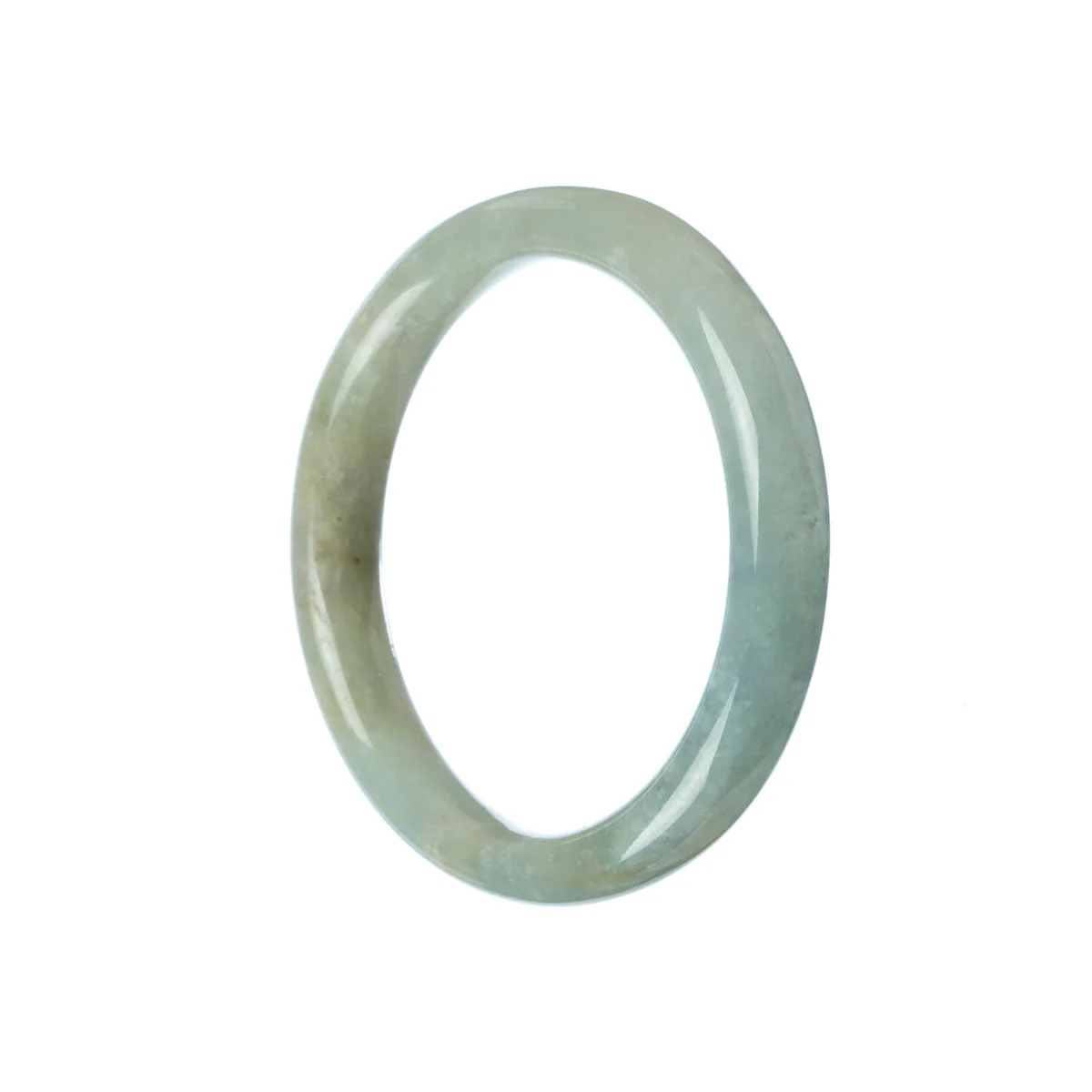 Genuine Natural Green Jadeite Jade Bracelet - 55mm Half Moon