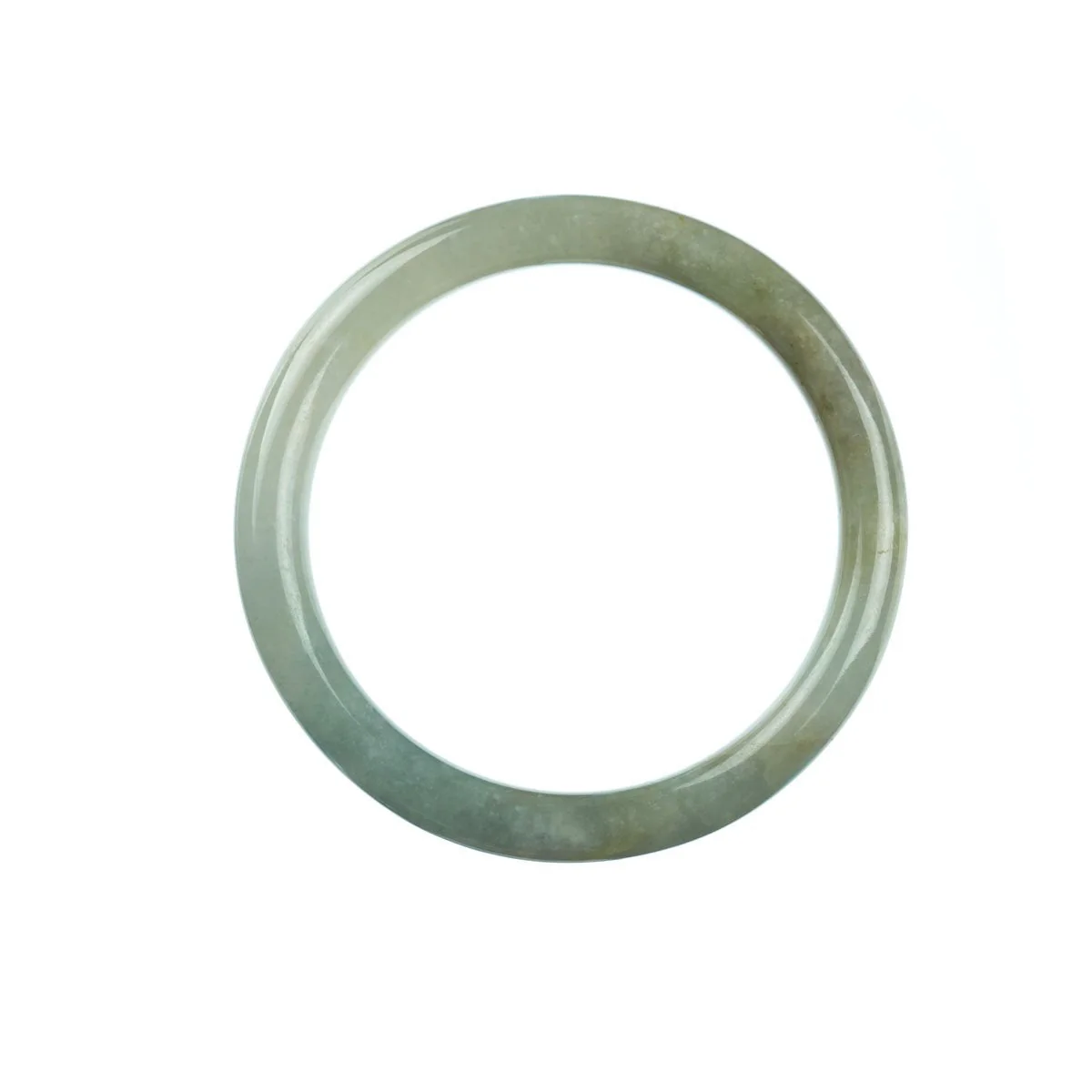 Genuine Natural Green Jadeite Jade Bracelet - 55mm Half Moon - Image 3