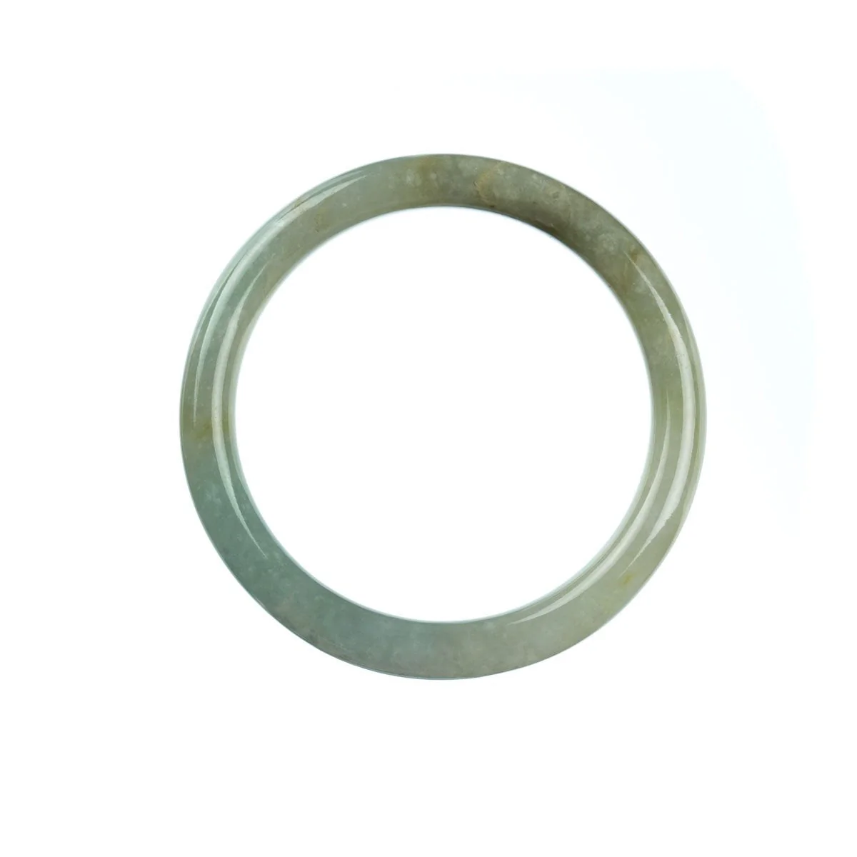 Genuine Natural Green Jadeite Jade Bracelet - 55mm Half Moon - Image 4