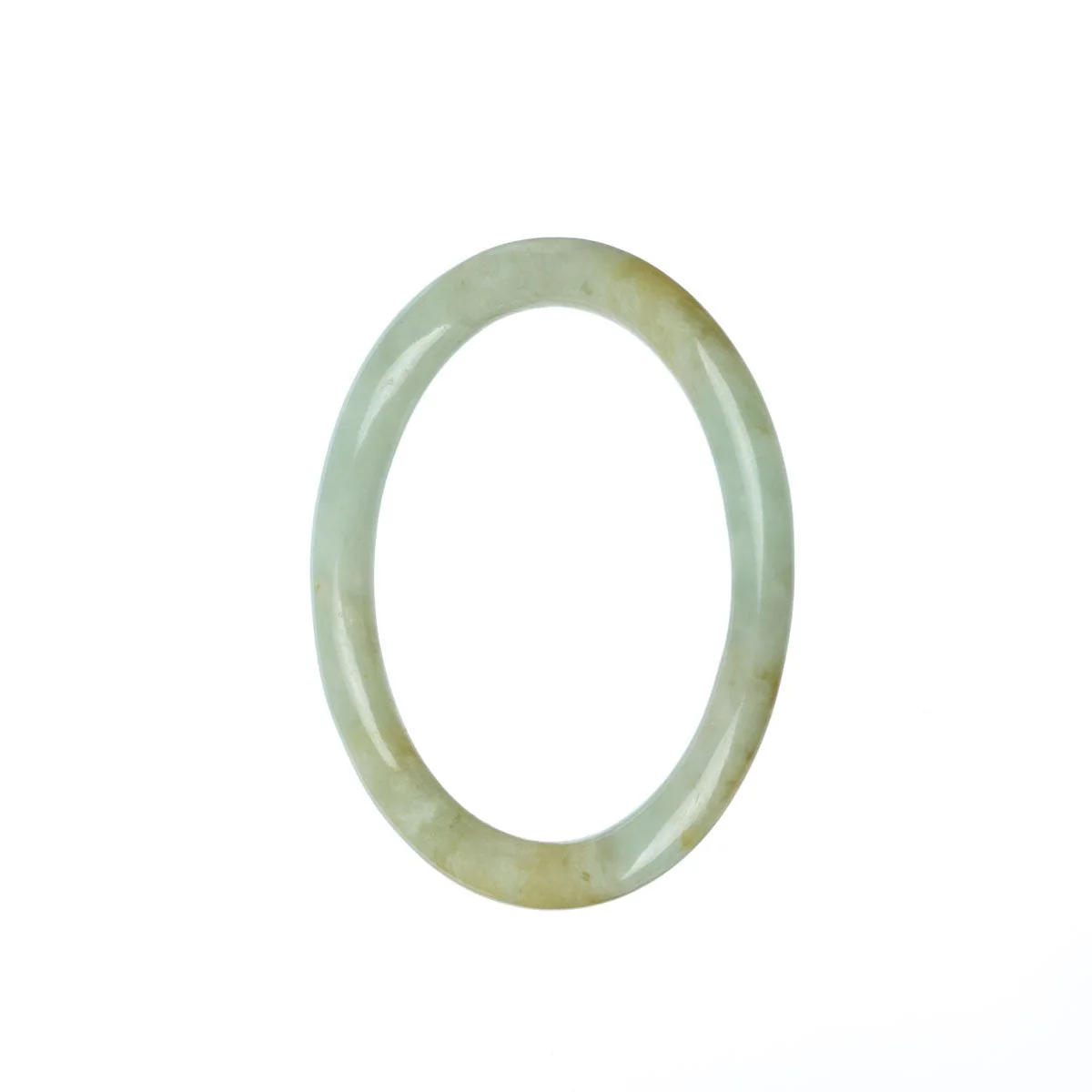 Genuine Grade A Green Burma Jade Bangle Bracelet - 52mm Petite Round - Image 2