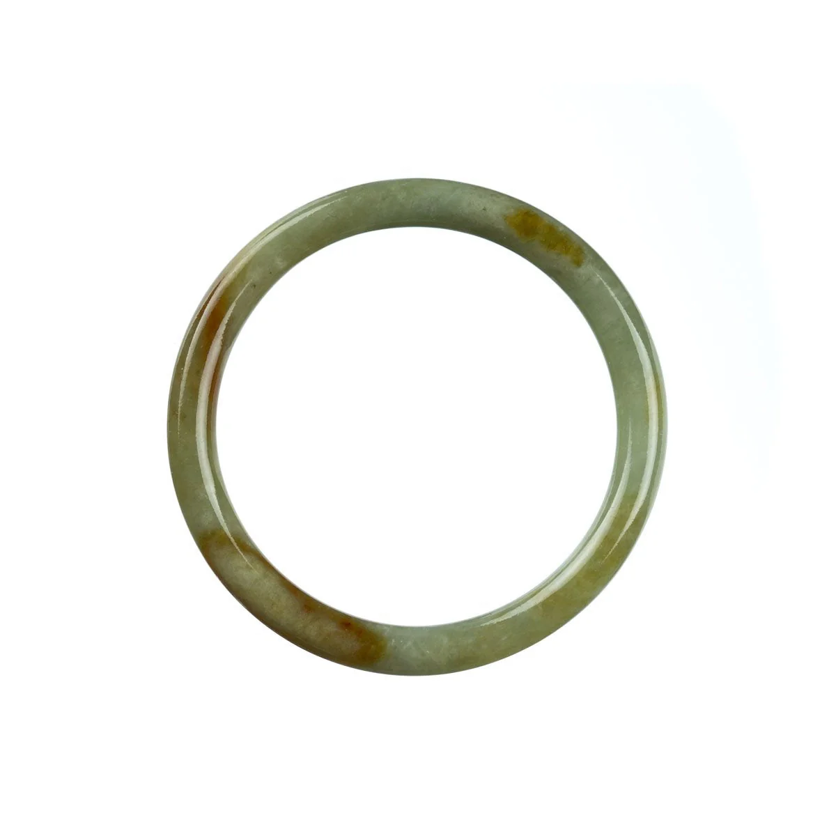 Real Grade A Green Burmese Jade Bangle Bracelet - 55mm Petite Round - Image 4