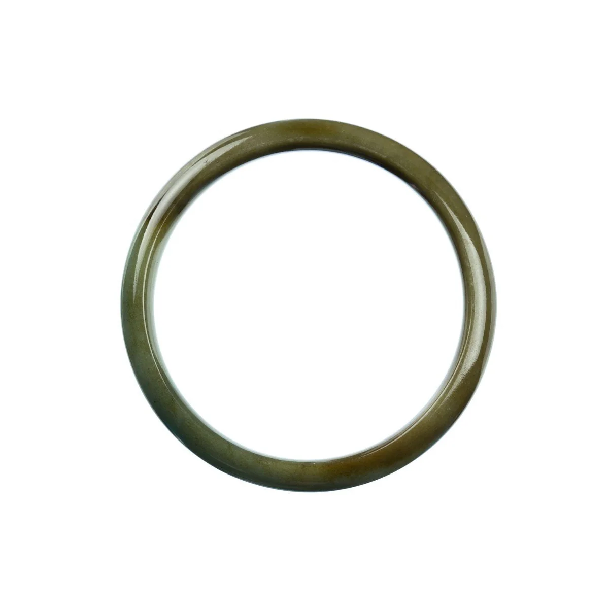 Authentic Grade A Green Traditional Jade Bangle Bracelet - 58mm Half Moon - Image 4