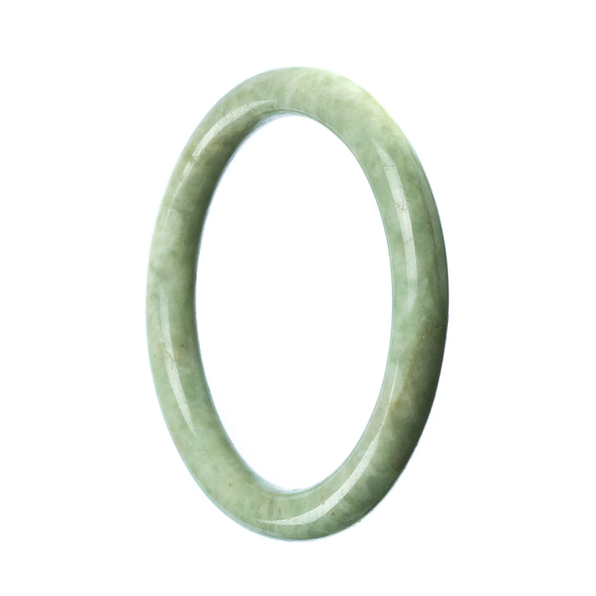 Certified Natural Green Jadeite Bracelet - 59mm Round