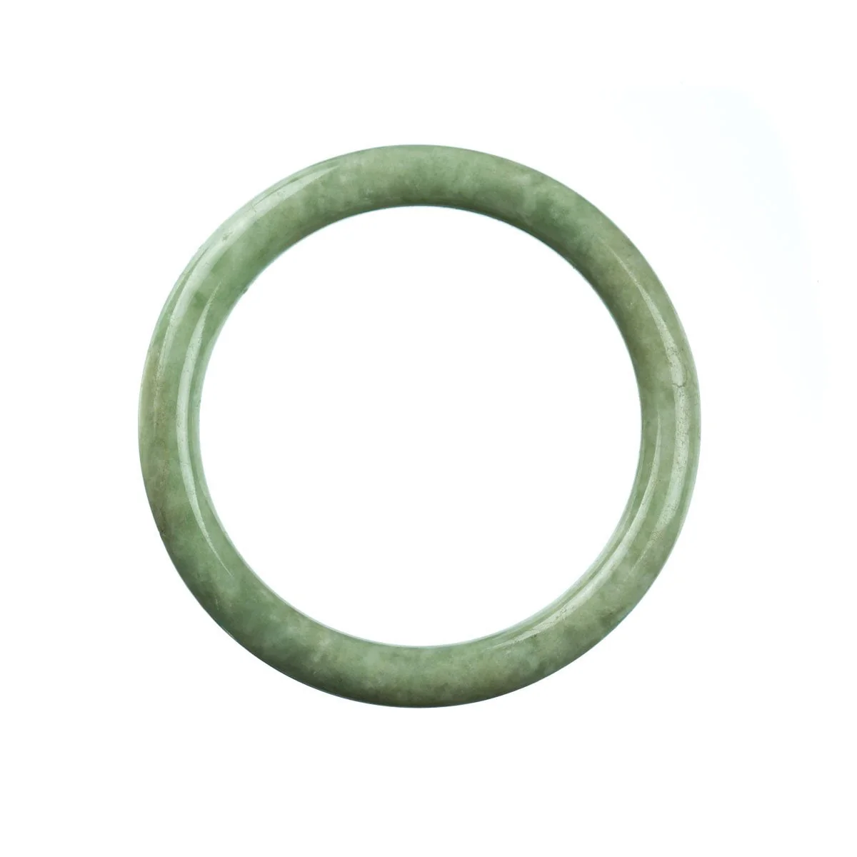 Certified Natural Green Jadeite Bracelet - 59mm Round - Image 3
