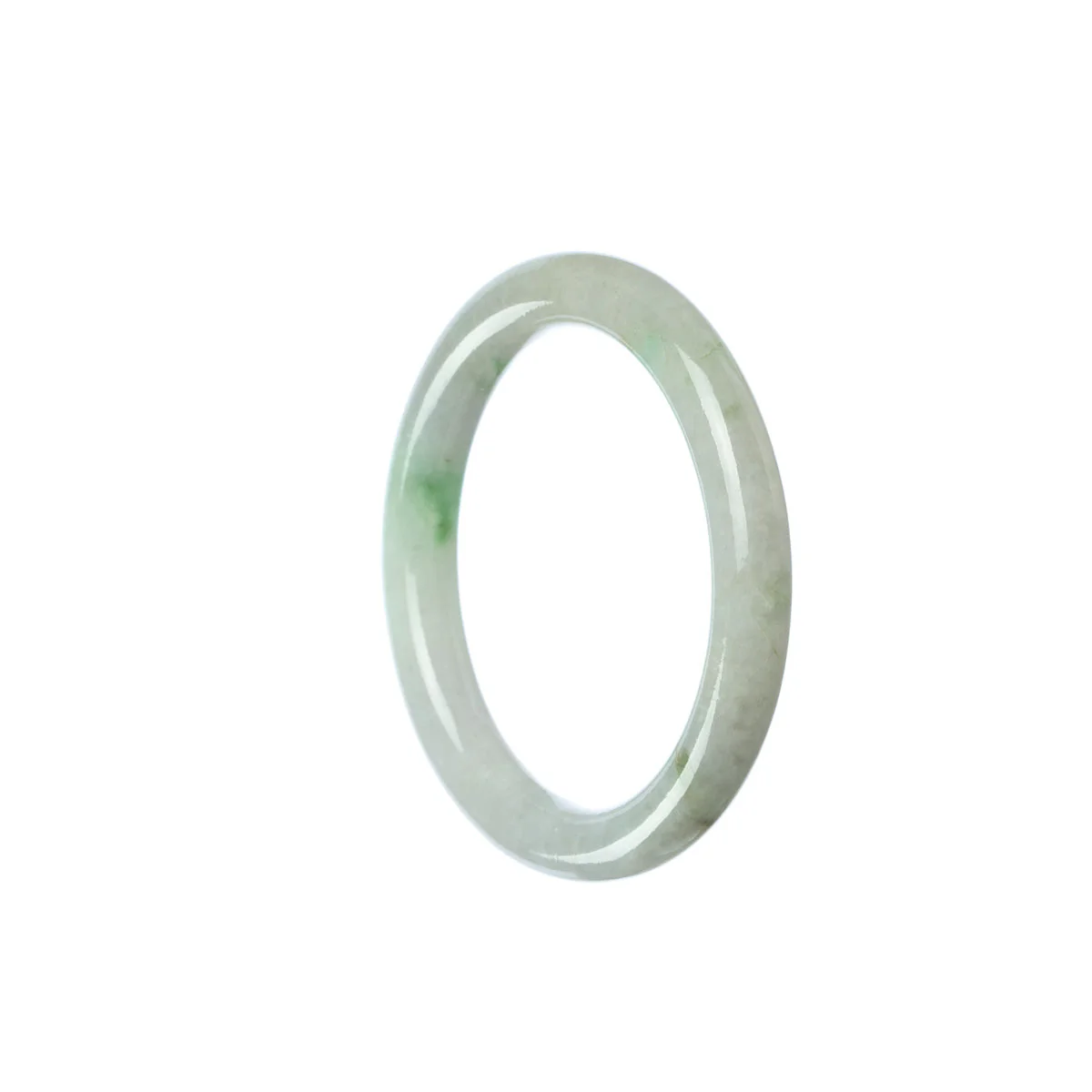 Real Type A Green Traditional Jade Bracelet - Child Round - Image 2