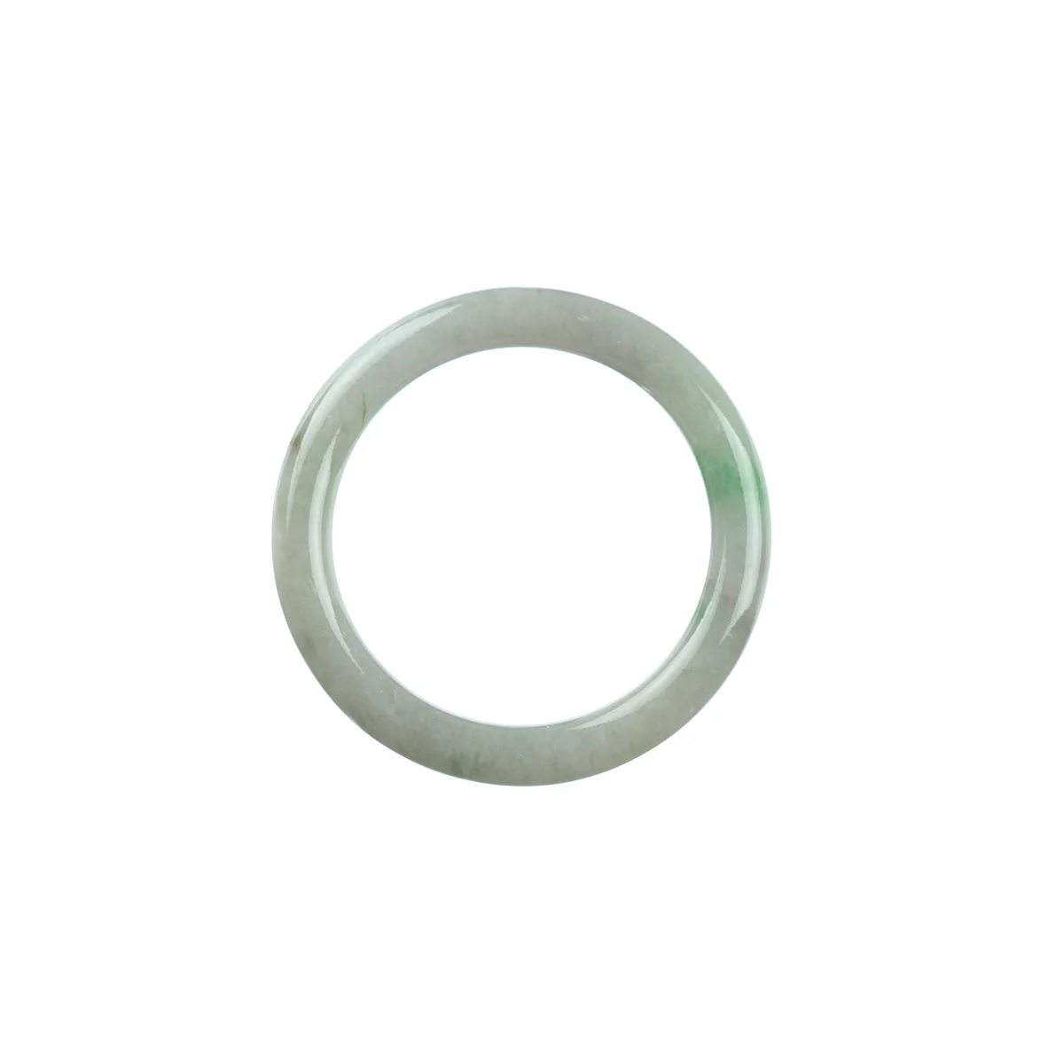 Real Type A Green Traditional Jade Bracelet - Child Round - Image 3