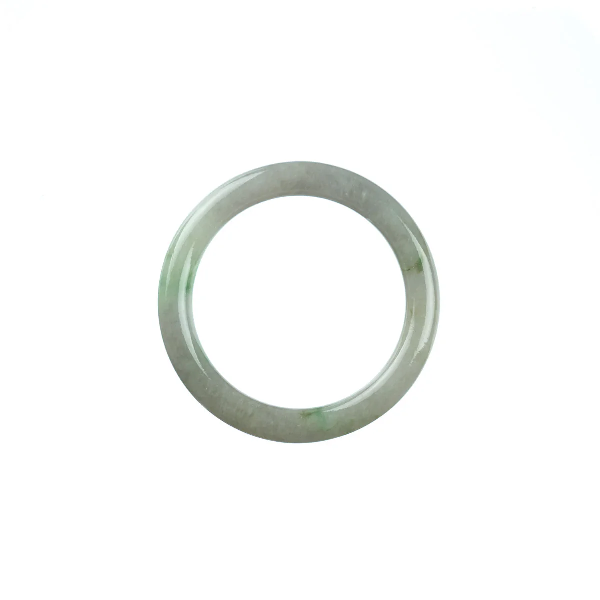 Real Type A Green Traditional Jade Bracelet - Child Round - Image 4