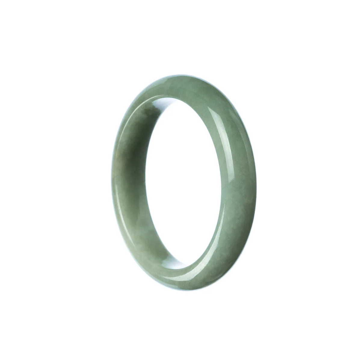 Authentic Type A Green Jadeite Jade Bangle Bracelet - Child Half Moon