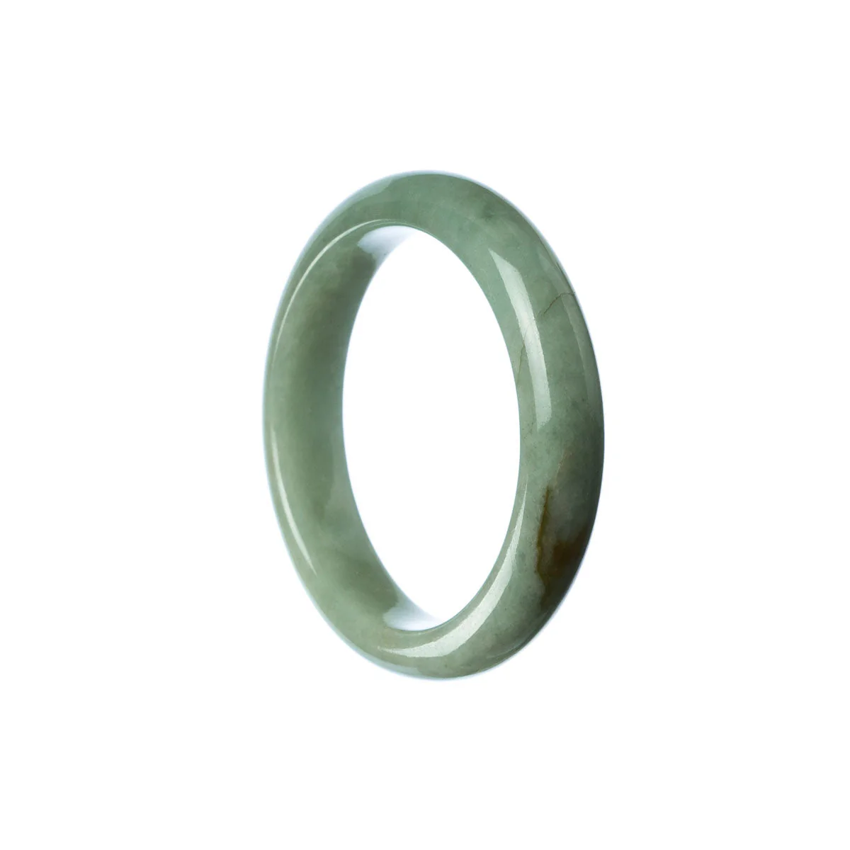 Authentic Type A Green Jadeite Jade Bangle Bracelet - Child Half Moon - Image 2