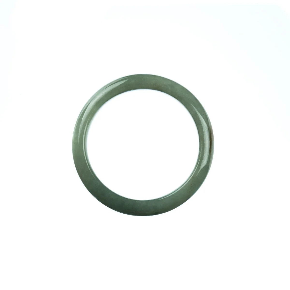 Authentic Type A Green Jadeite Jade Bangle Bracelet - Child Half Moon - Image 3