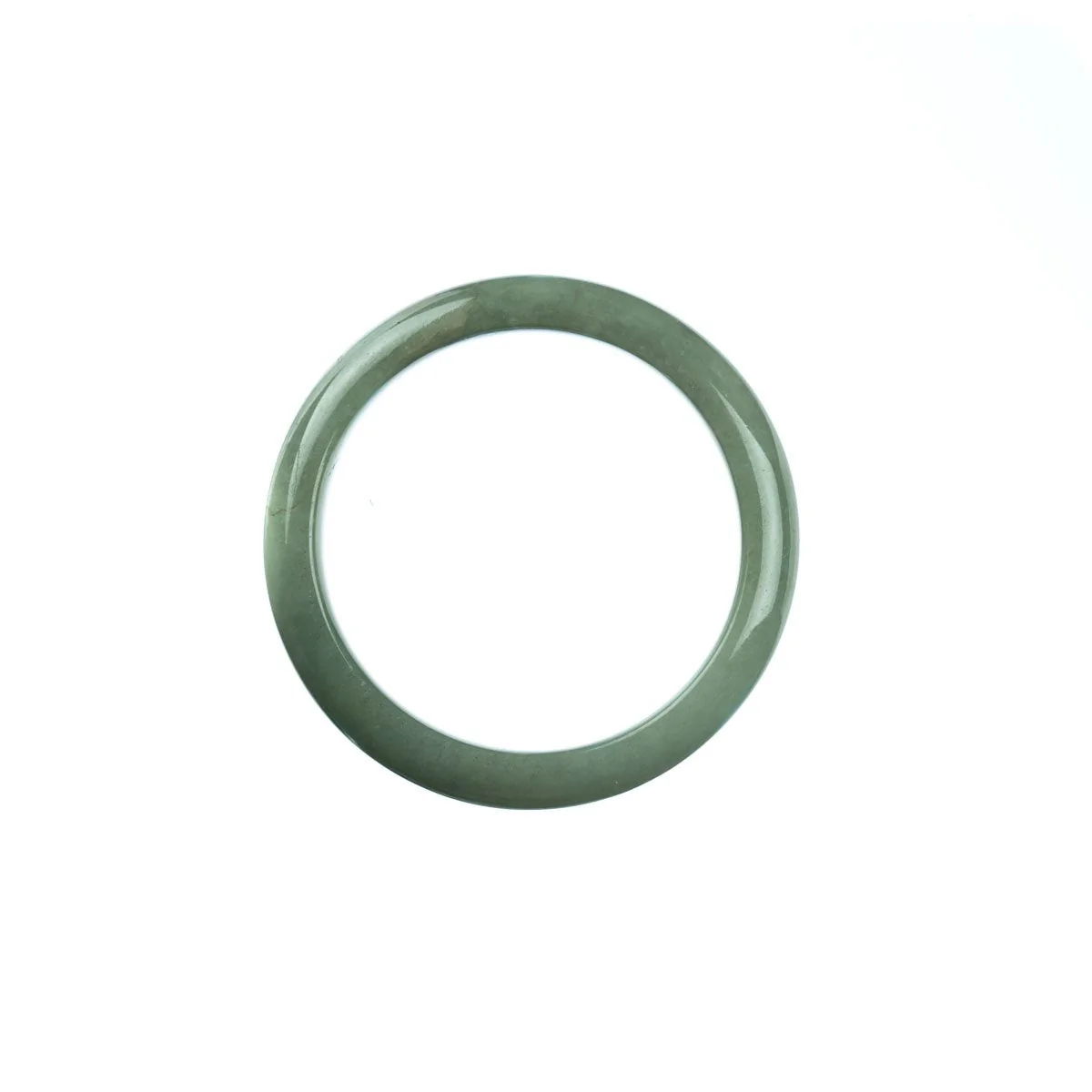Authentic Type A Green Jadeite Jade Bangle Bracelet - Child Half Moon - Image 4