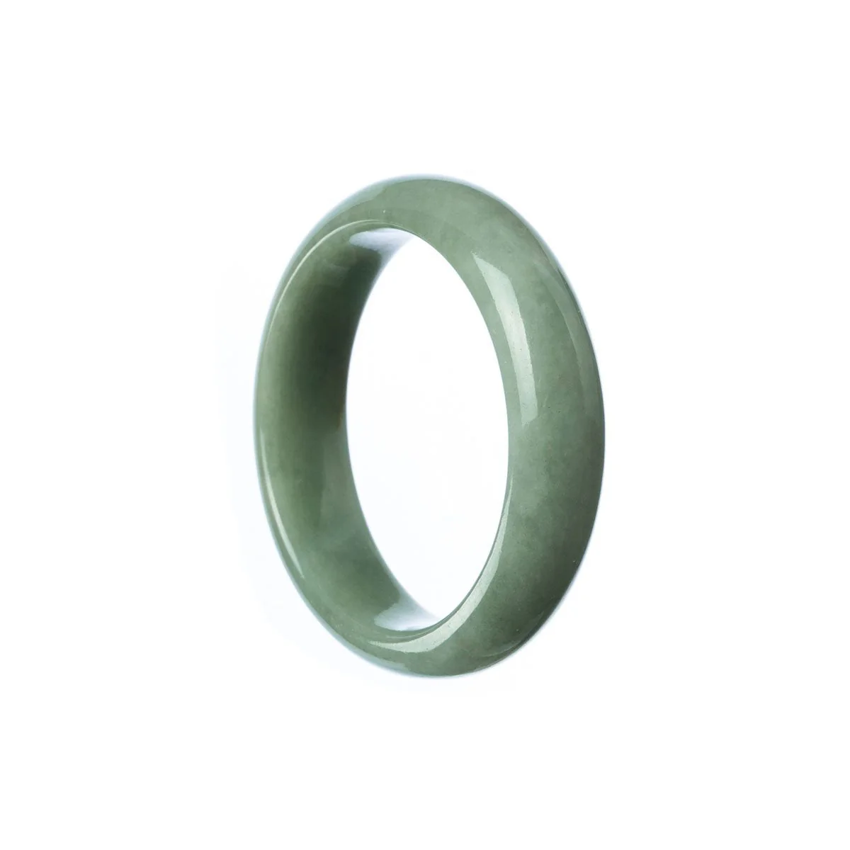 Genuine Grade A Green Jadeite Bangle Bracelet - Child Half Moon - Image 2