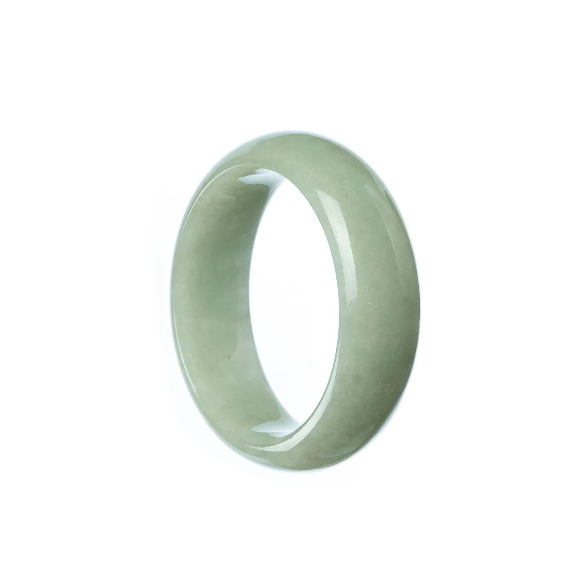 Authentic Grade A Green Traditional Jade Bracelet - Child Half Moon - Image 2