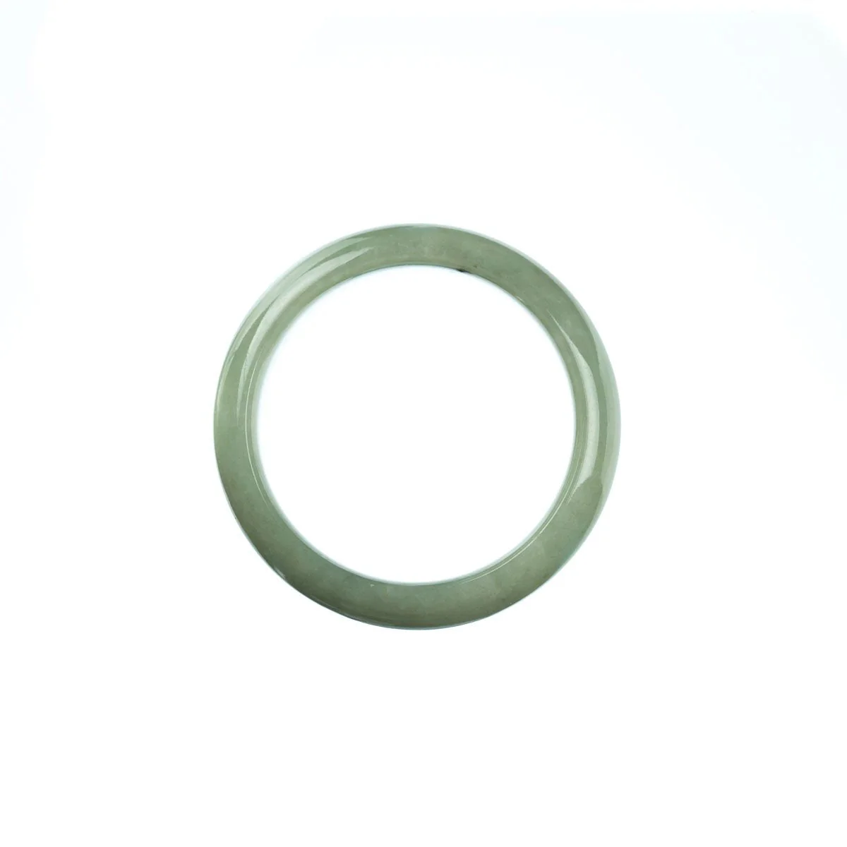 Authentic Grade A Green Traditional Jade Bracelet - Child Half Moon - Image 3
