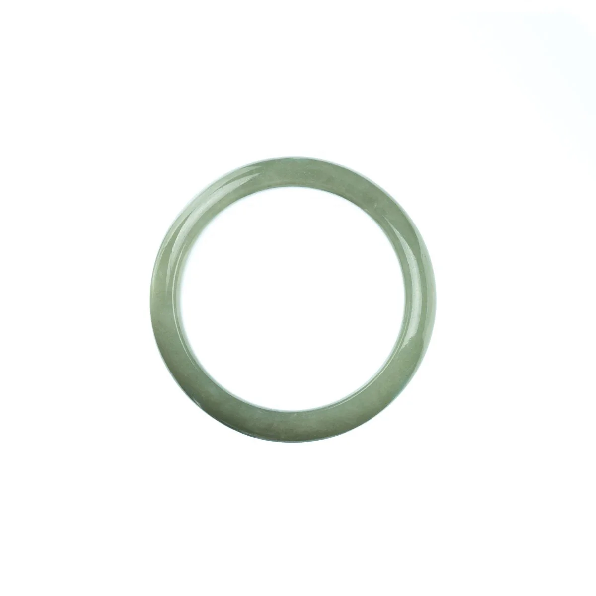 Authentic Grade A Green Traditional Jade Bracelet - Child Half Moon - Image 4