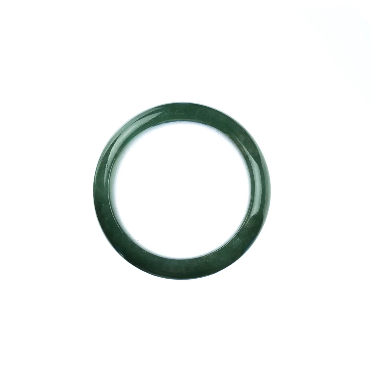 Authentic Type A Green Burma Jade Bangle Bracelet - Child Half Moon - Image 3