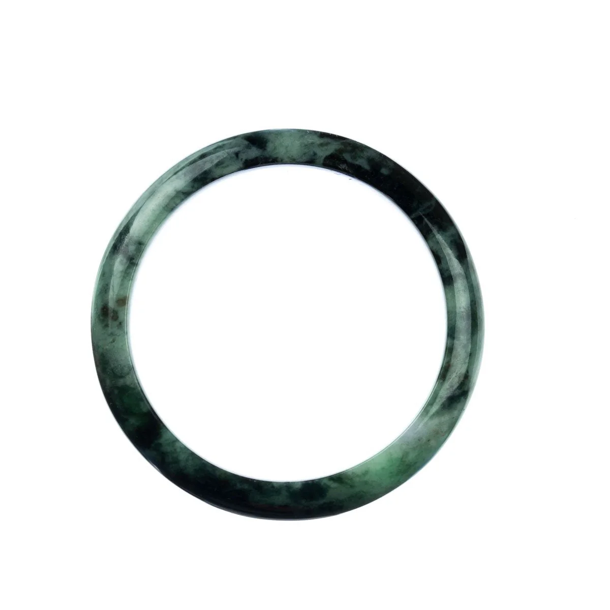 Genuine Grade A Green Jadeite Jade Bracelet - 58mm Half Moon - Image 3