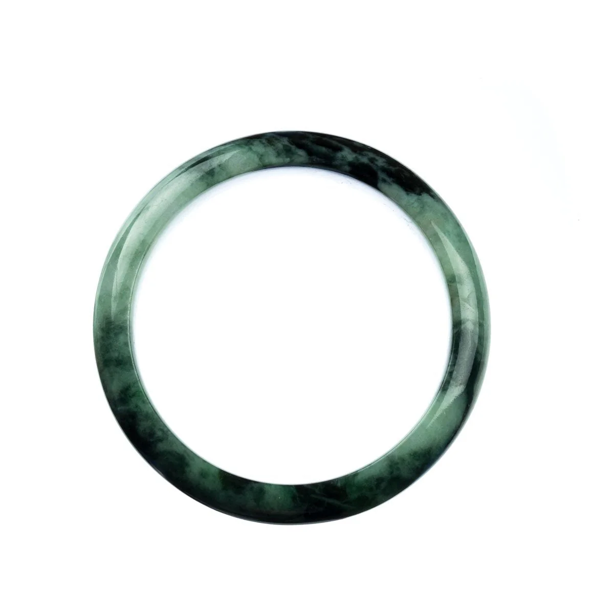 Genuine Grade A Green Jadeite Jade Bracelet - 58mm Half Moon - Image 4