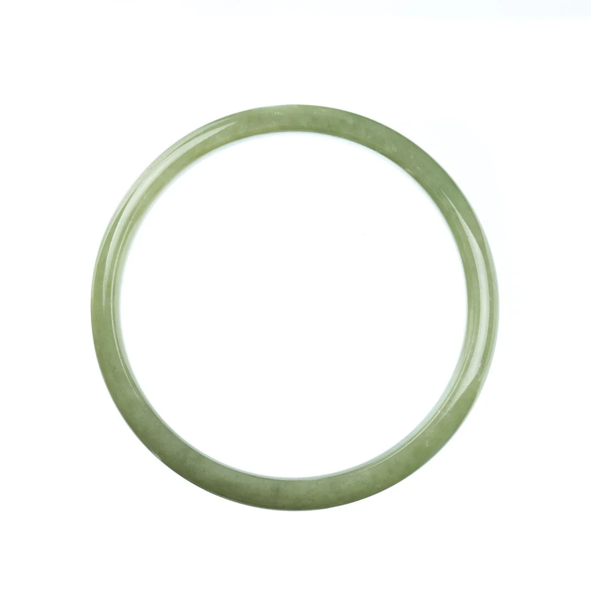 Authentic Natural Green Jadeite Bracelet - 73mm Half Moon - Image 3