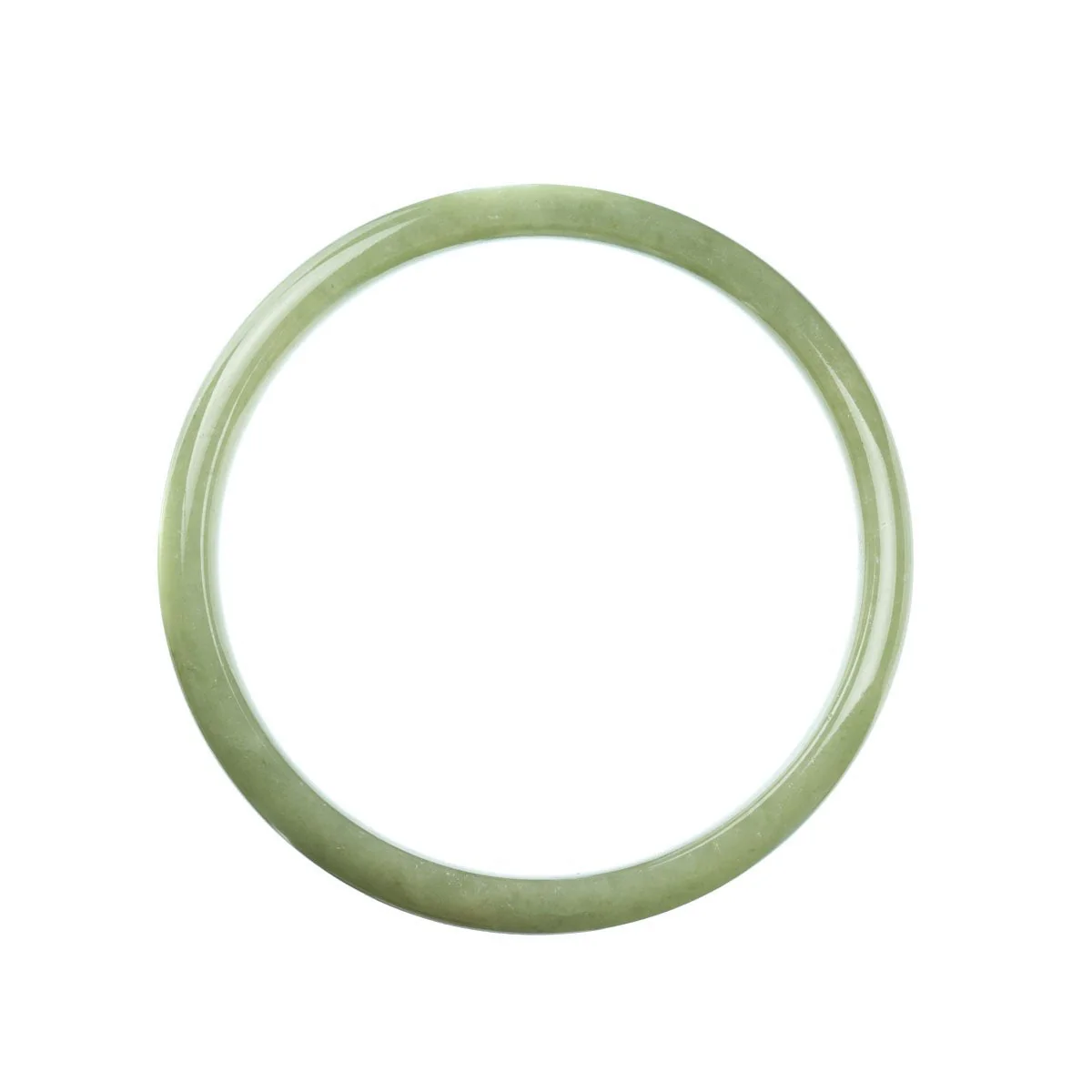 Authentic Natural Green Jadeite Bracelet - 73mm Half Moon - Image 4