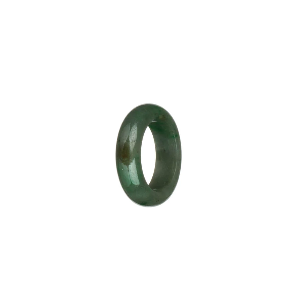 Genuine Green with Apple Green Burmese Jade Ring - US 5.5 - Image 2