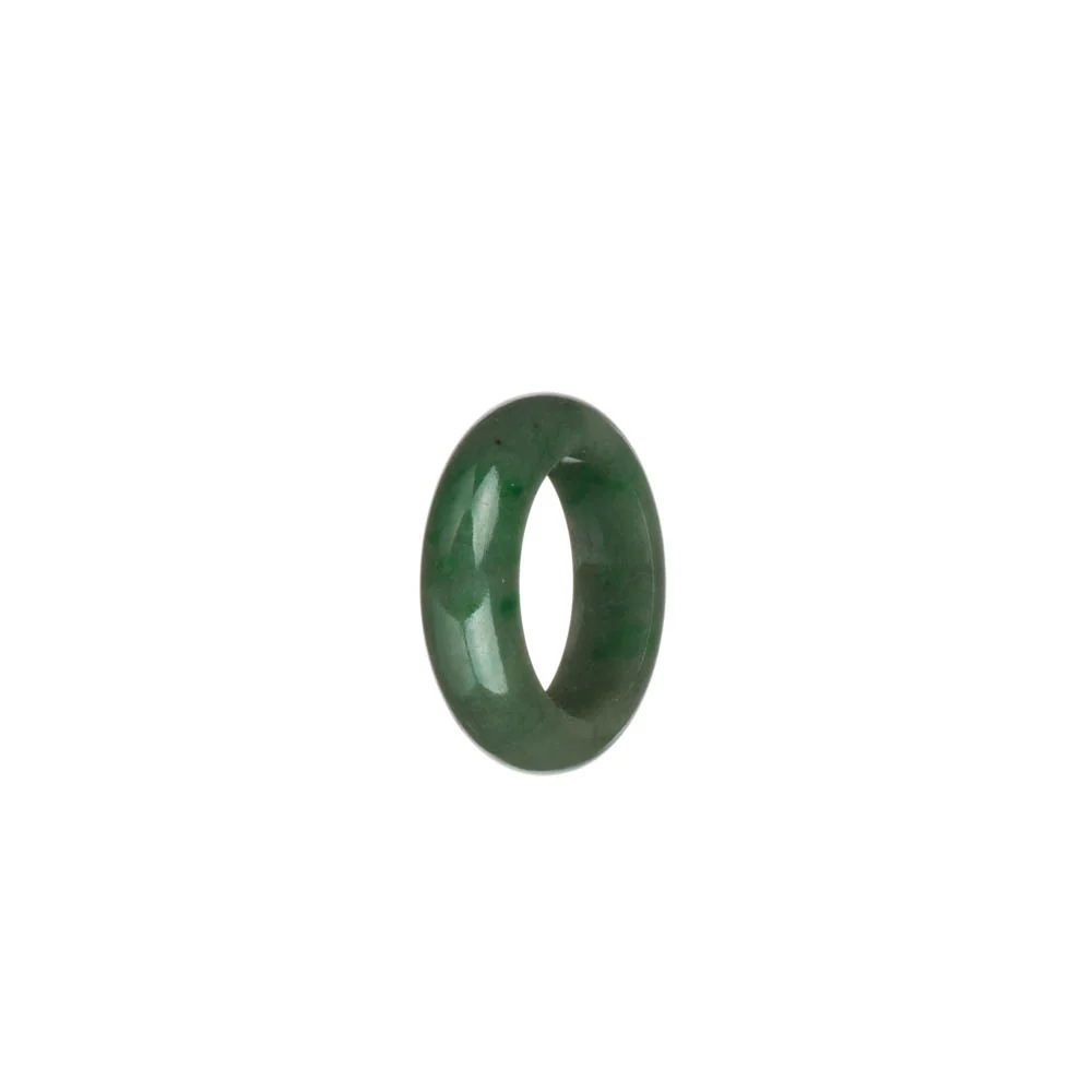 Genuine Green with Apple Green Burmese Jade Ring - US 5.5 - Image 3