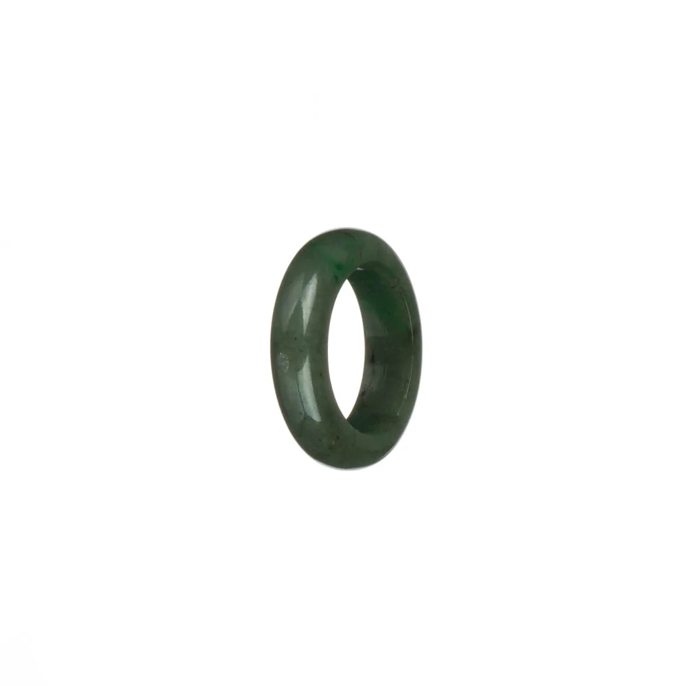 Genuine Green with Apple Green Patches Burma Jade Band - US 5.5 - Image 2