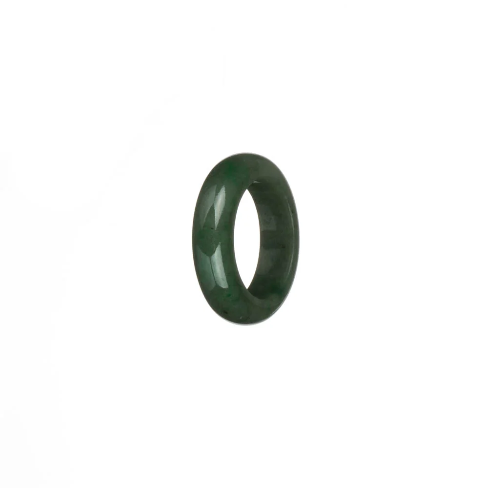 Genuine Green with Apple Green Patches Burma Jade Band - US 5.5 - Image 3