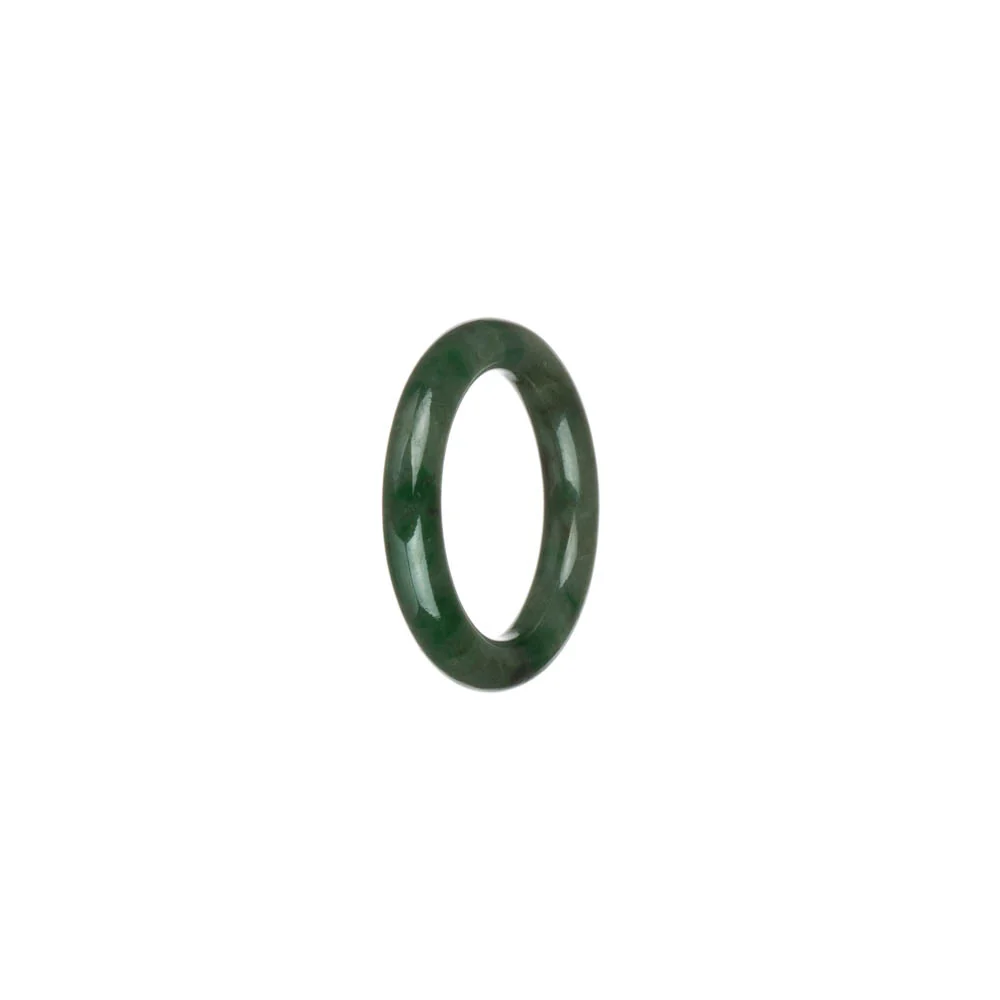 Real Green with Apple Green Patches Burma Jade Band - US 7.5 - Image 3