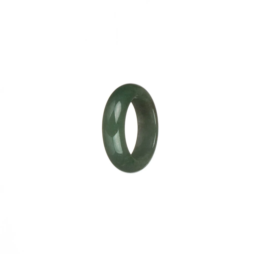 Authentic Green with Brown Patch Jade Band - US 6