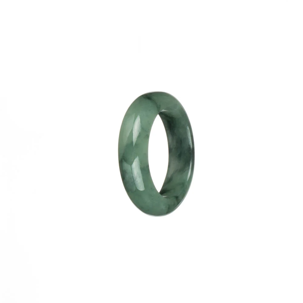 Genuine Green with Deep Green Pattern Burma Jade Band - US 9.5 - Image 3