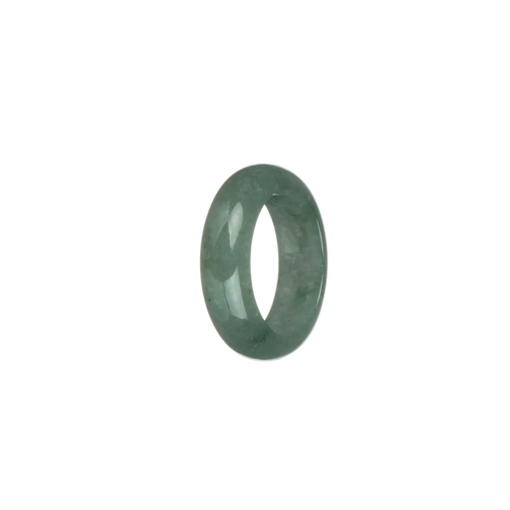Certified Green with Green Pattern Jadeite Jade Band - US 8.25 - Image 2