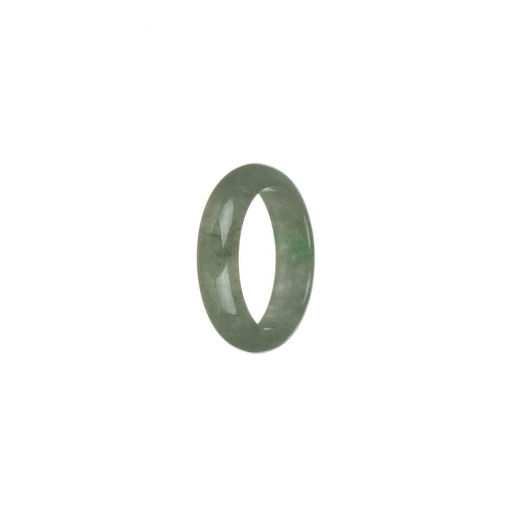 Certified Green with Imperial Green Burmese Jade Band - US 8