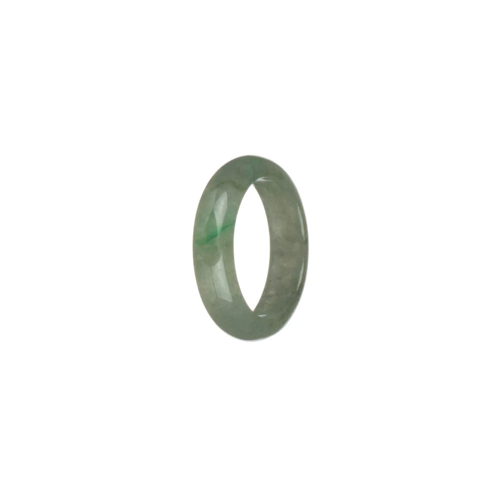 Certified Green with Imperial Green Burmese Jade Band - US 8 - Image 3