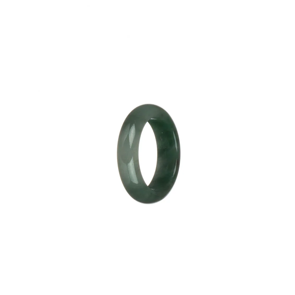 Certified Green with Imperial Green Pattern Jade Ring - US 5.75 - Image 2