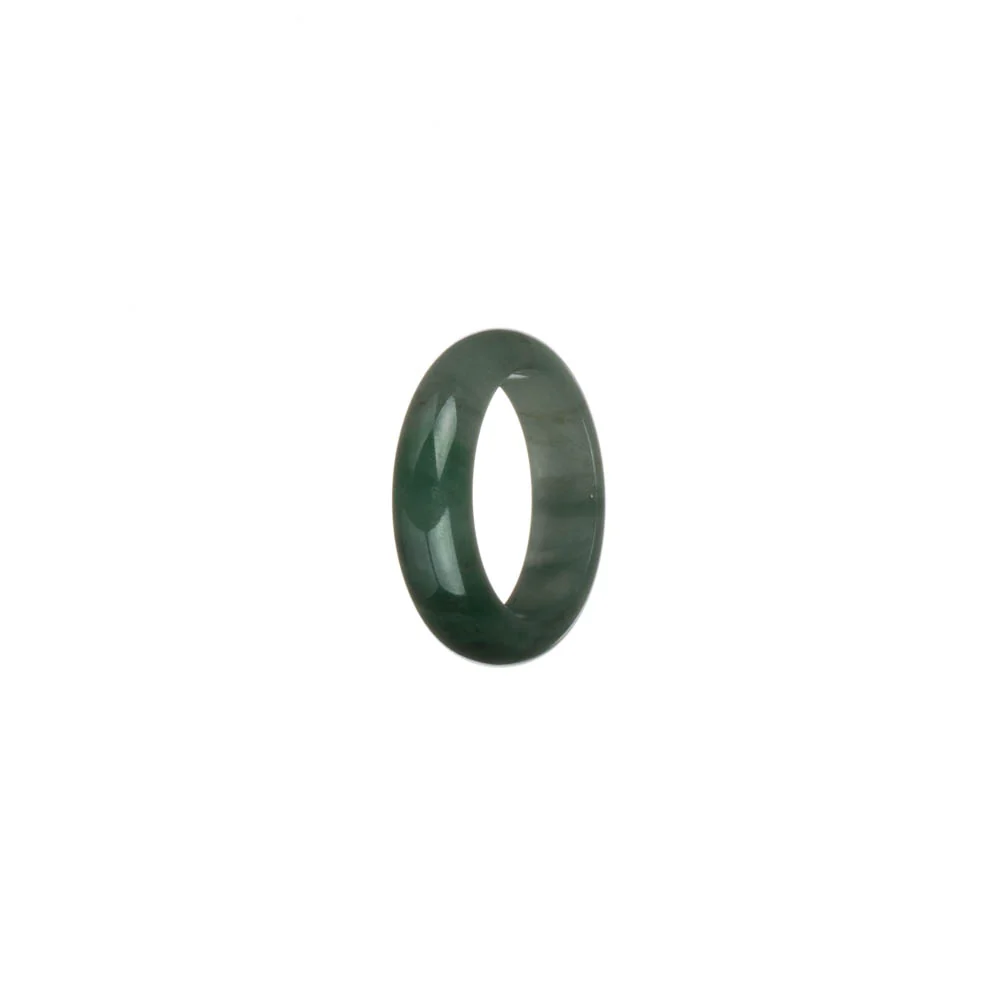 Certified Green with Imperial Green Pattern Jade Ring - US 5.75 - Image 3