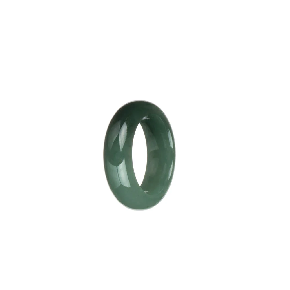 Certified Green with Light Green Burma Jade Band - US 7.25 - Image 2
