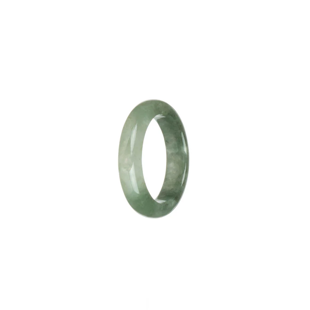 Certified Green with Pale Green Jadeite Jade Band - US 8.5 - Image 2