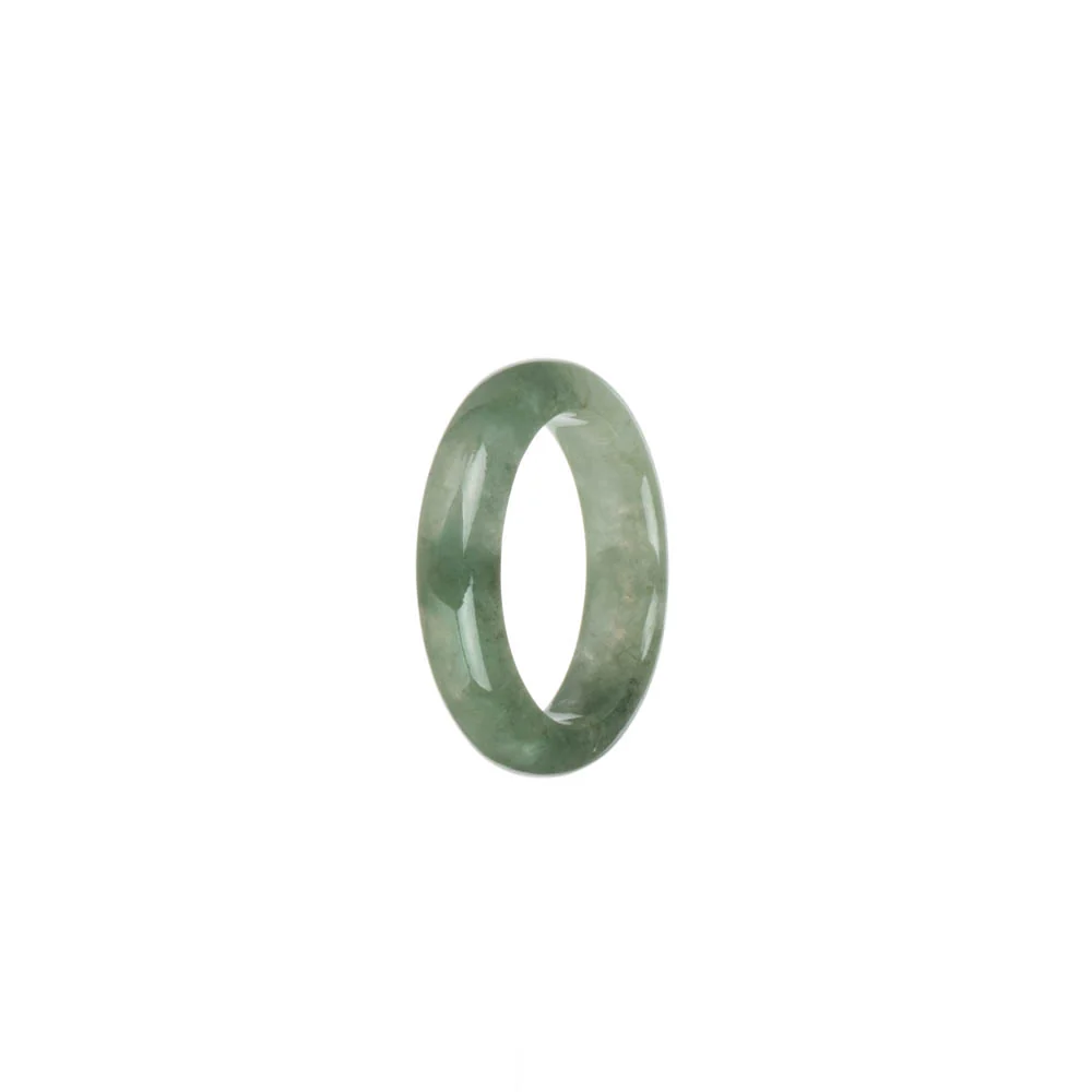 Certified Green with Pale Green Jadeite Jade Band - US 8.5 - Image 3