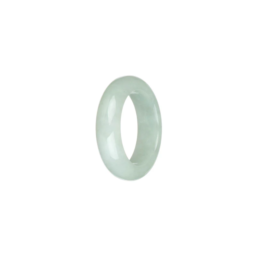 Authentic Greenish White Burmese Jade Band - US 9.5 - Image 3