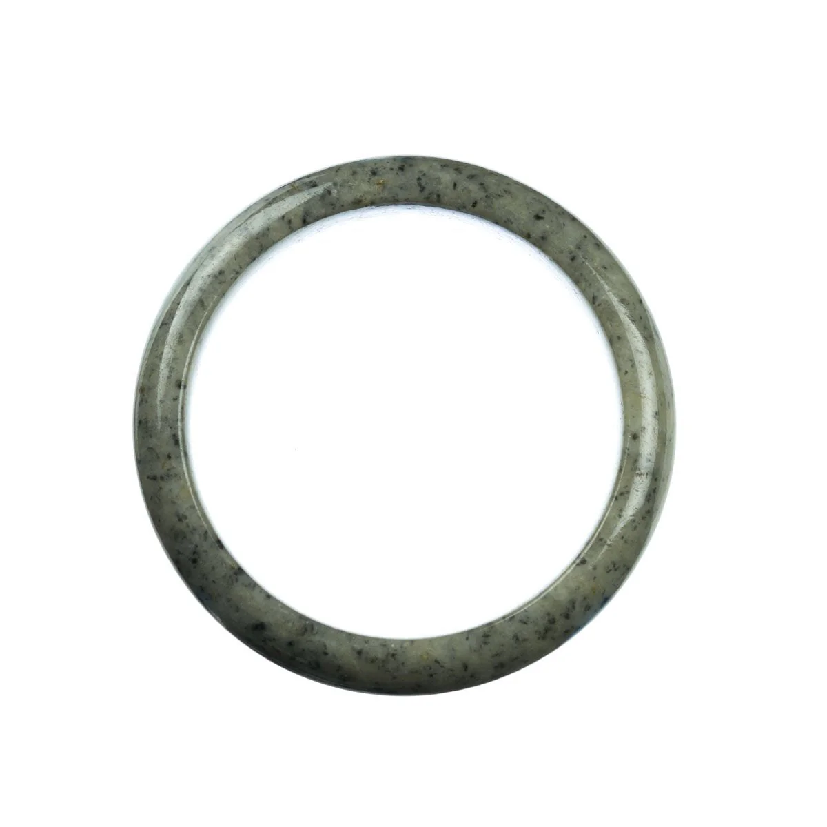 Authentic Untreated Grey Jadeite Bracelet - 59mm Half Moon - Image 3